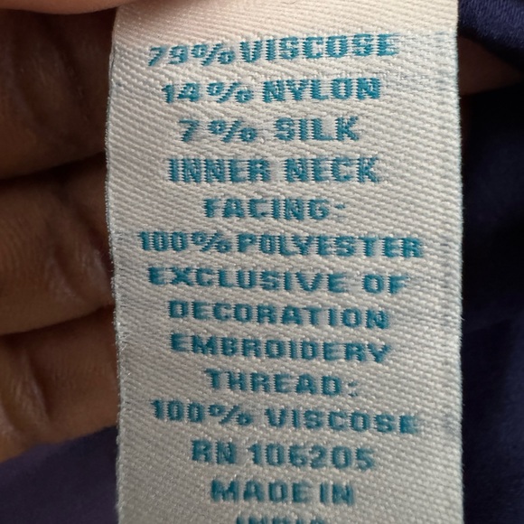 Sundance Purple Velvet Tunic with Floral Embroidery - Picture 7 of 9